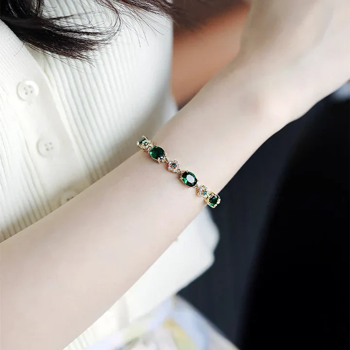 Pulsera Elegante de Piedras Preciosas | Joyería de Lujo para Mujeres