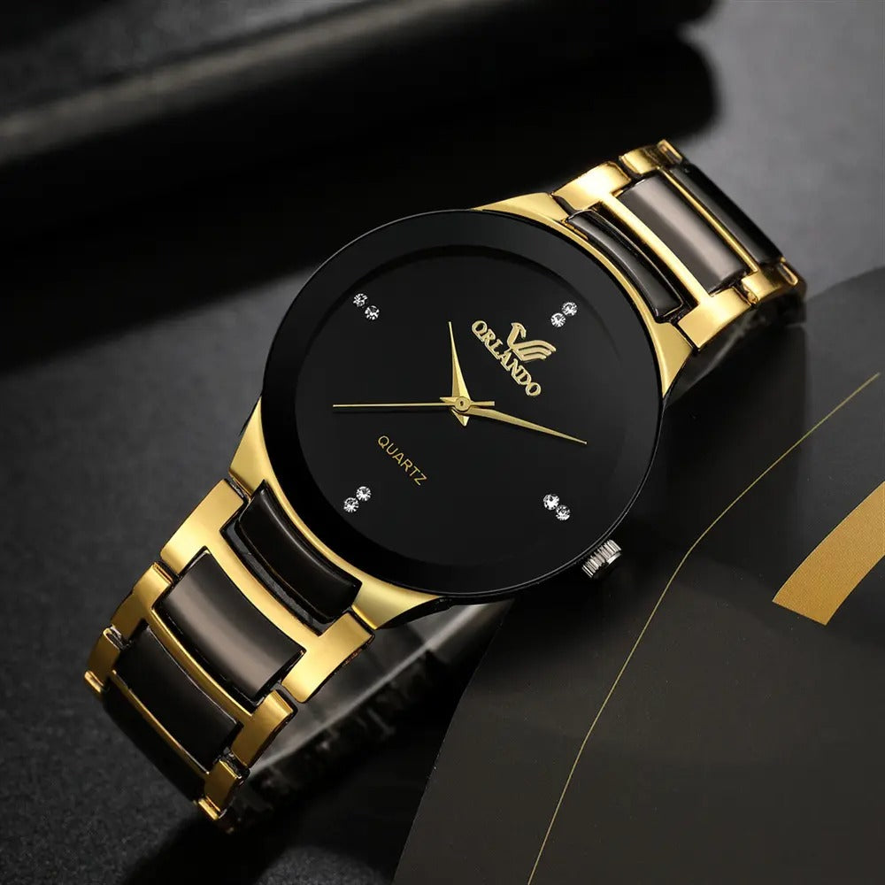 Reloj de Pulsera Orlando para Hombre - Diseño Lujo con Movimiento de Cuarzo