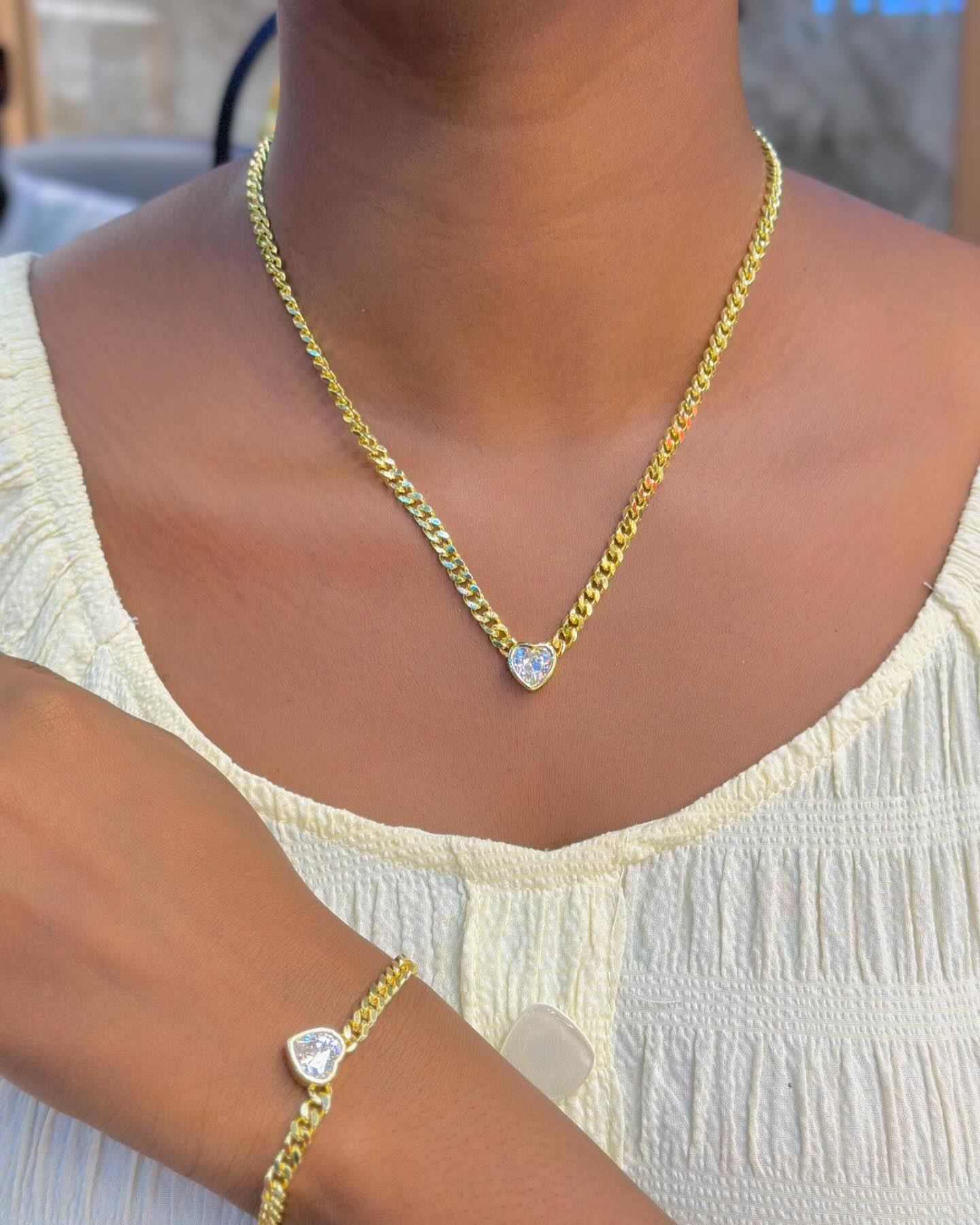 Collar De Cristal En Forma De Gota