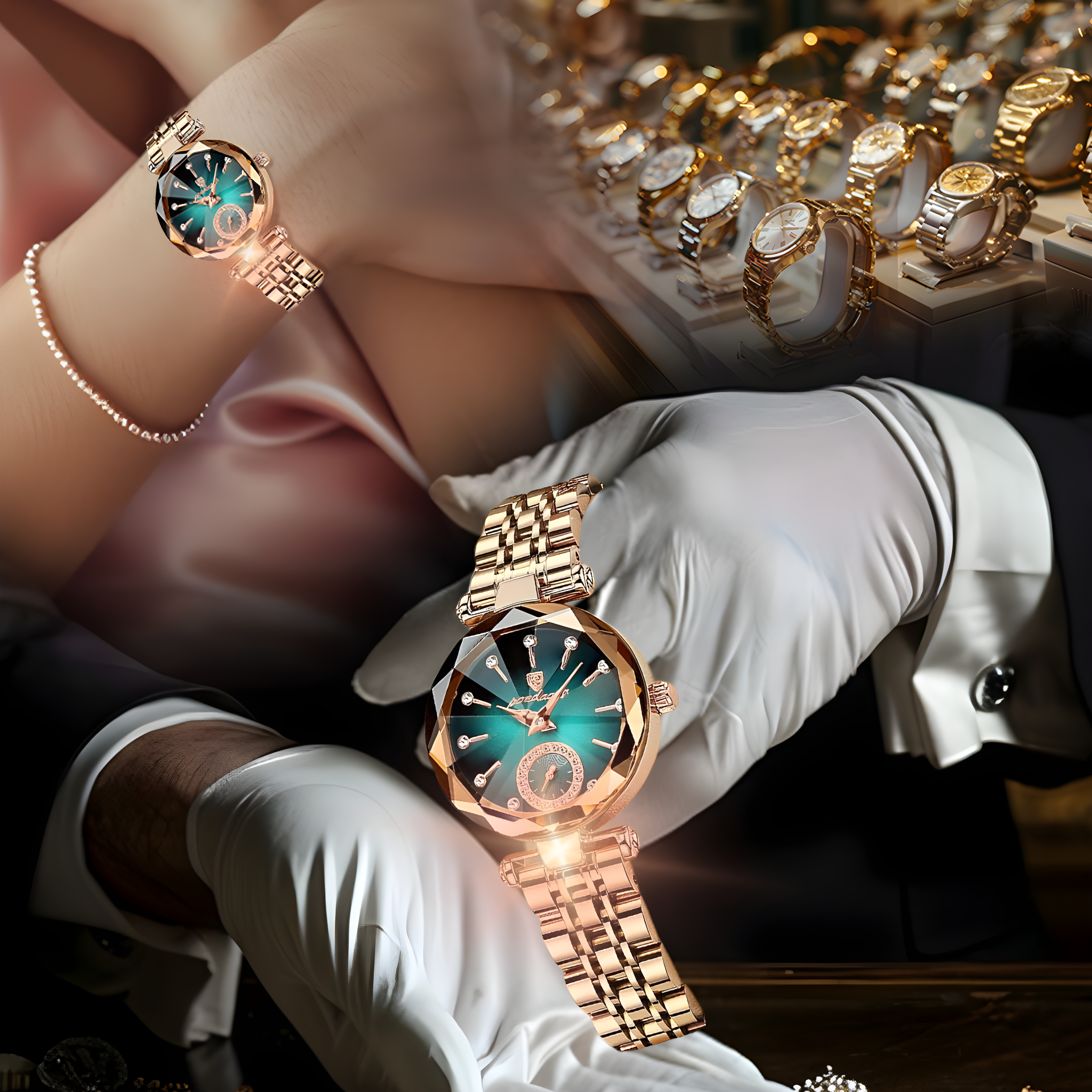 Lujo Reloj de Acero Mujer