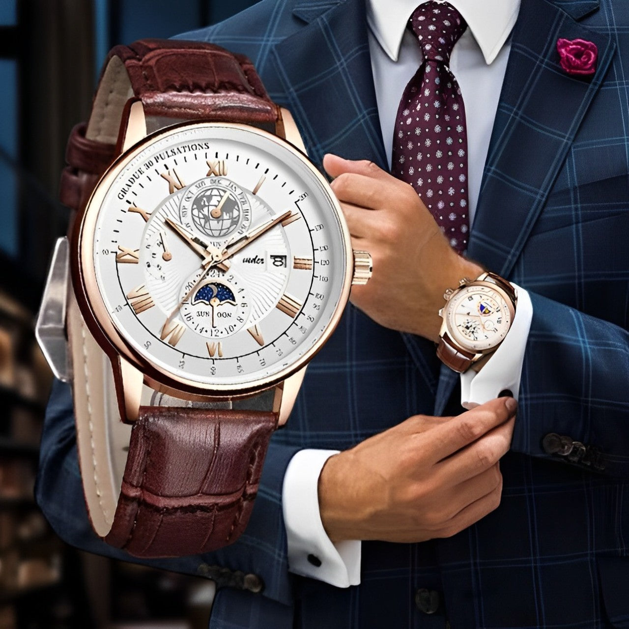 Reloj Esqueleto Automático de Lujo | Reloj Mecánico con Números Romanos