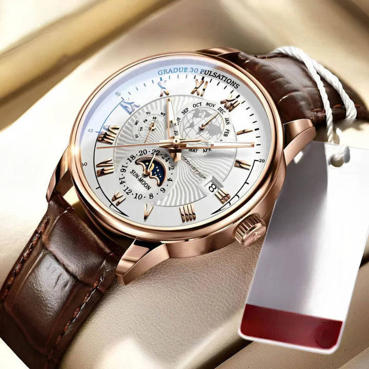 Reloj Esqueleto Automático de Lujo | Reloj Mecánico con Números Romanos