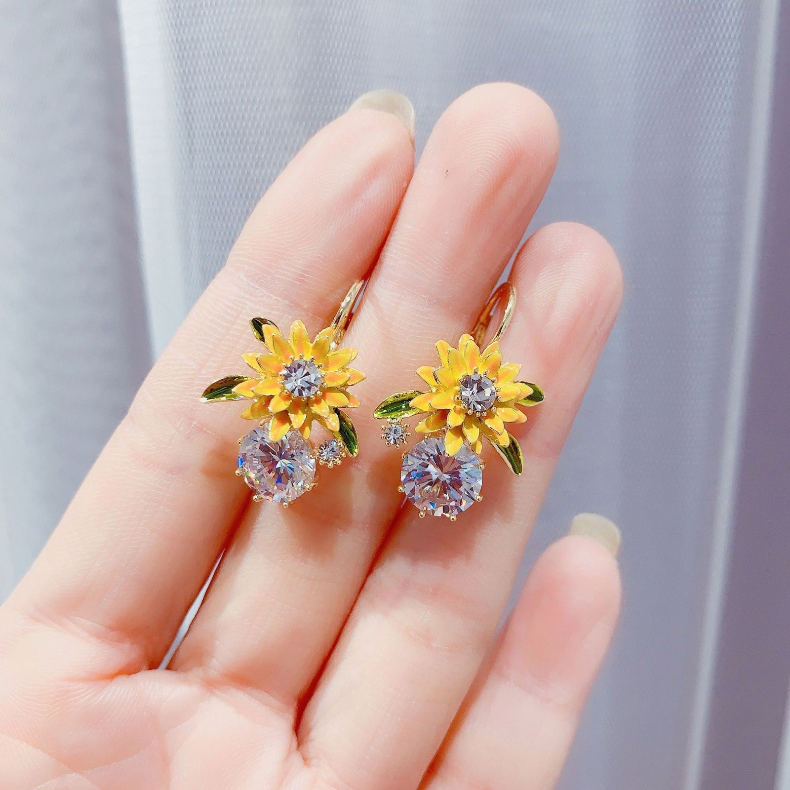 Pendientes Lujo Zirconia Mariposa