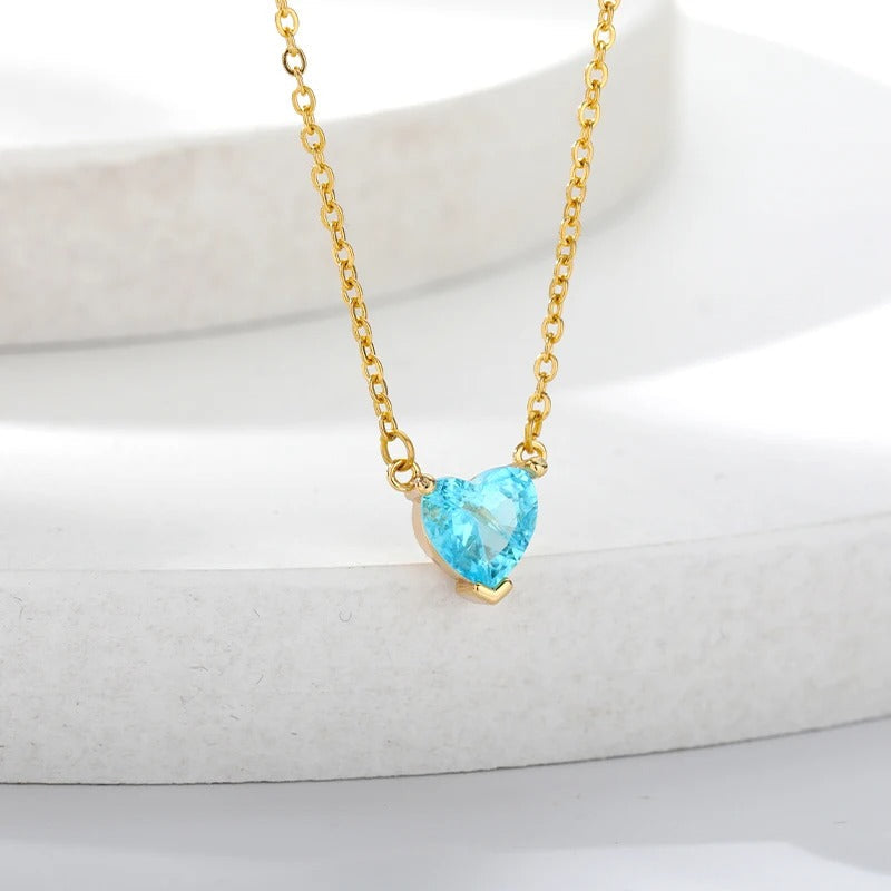 EDICIÓN LIMITADA| Collar Corazón Cristal Dorado