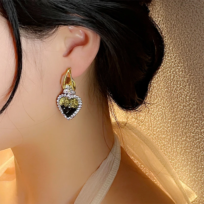 Pendientes Corazón Cristal Estrella