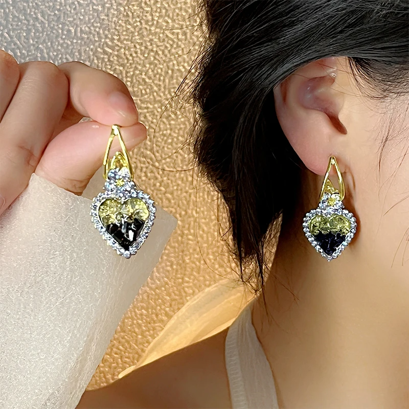 Pendientes Corazón Cristal Estrella