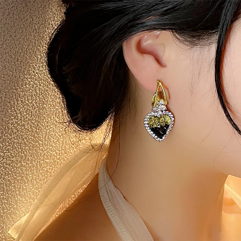 Pendientes Corazón Cristal Estrella
