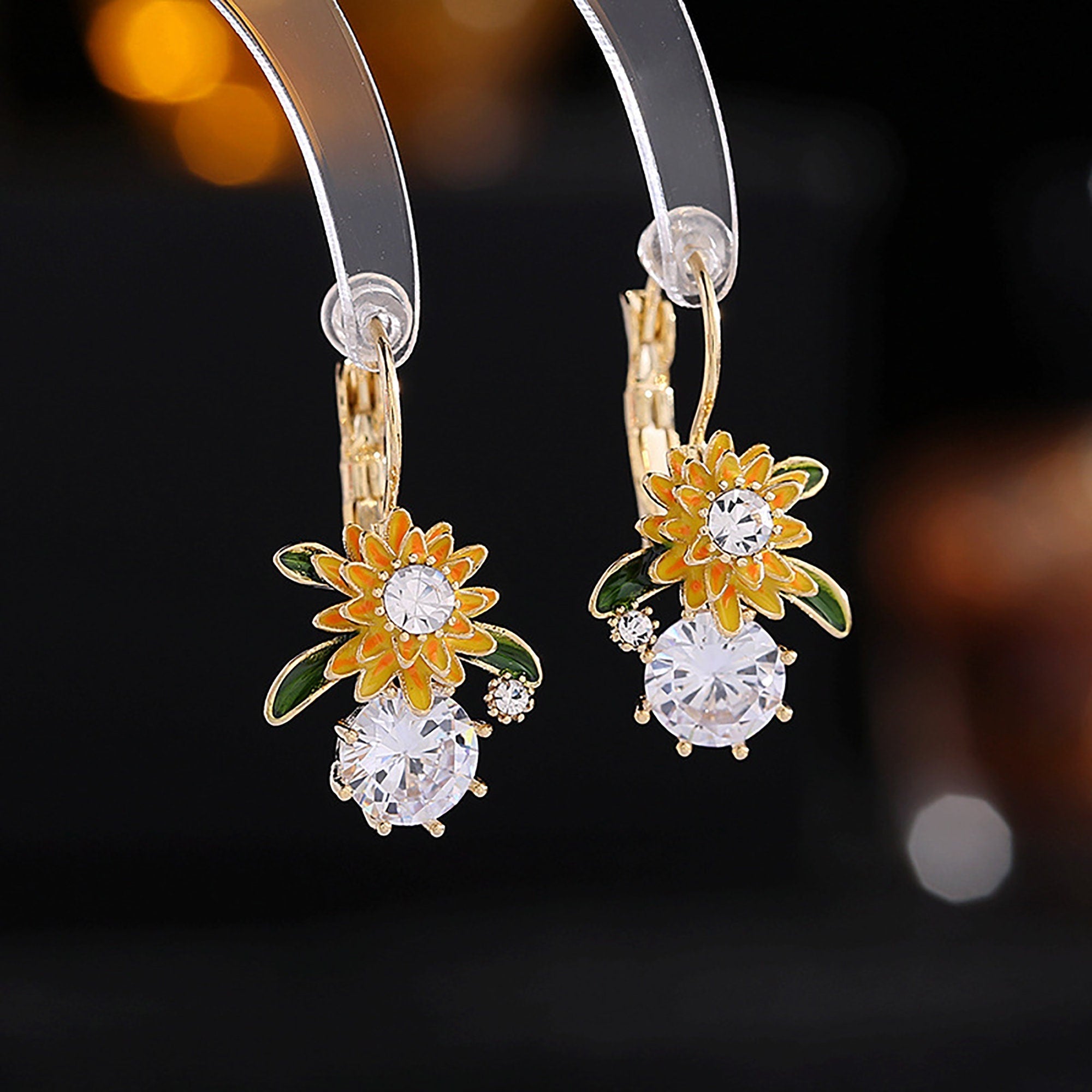 Pendientes Lujo Zirconia Mariposa