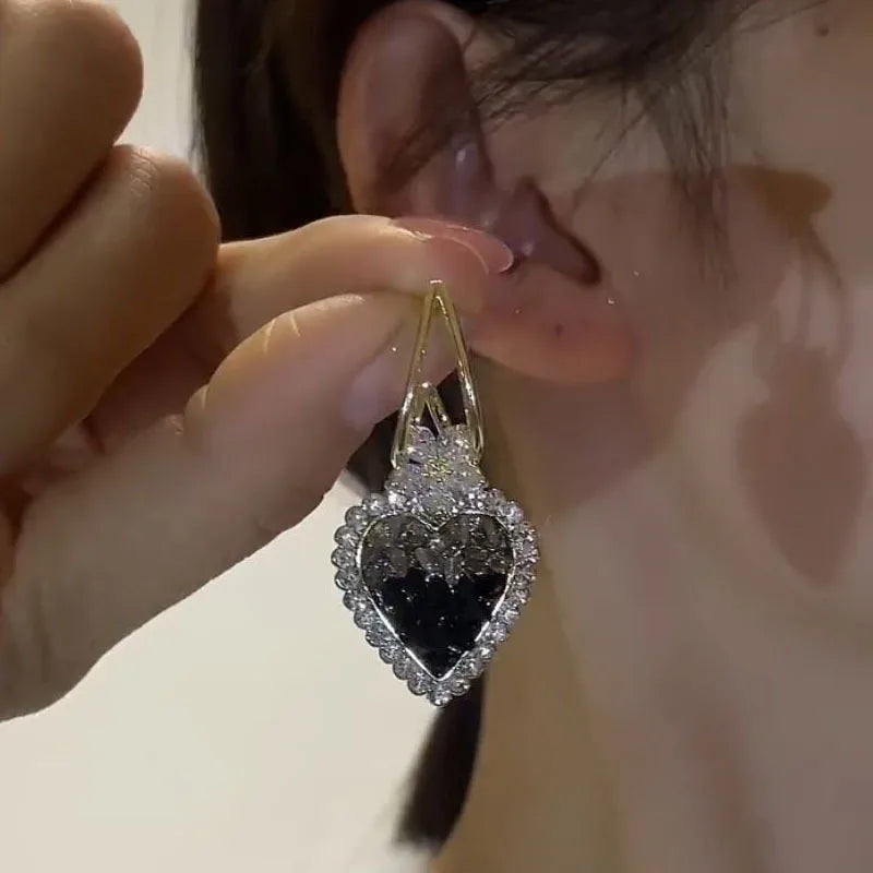 Pendientes Corazón Cristal Estrella