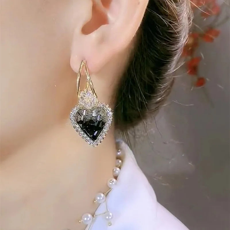 Pendientes Corazón Cristal Estrella