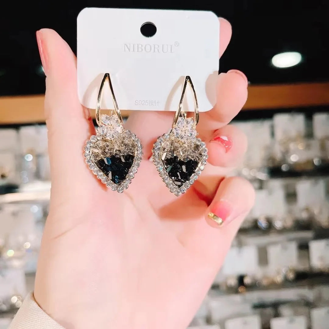 Pendientes Corazón Cristal Estrella